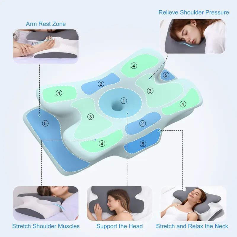 Cooling Memory Neck Pillow for Comfort